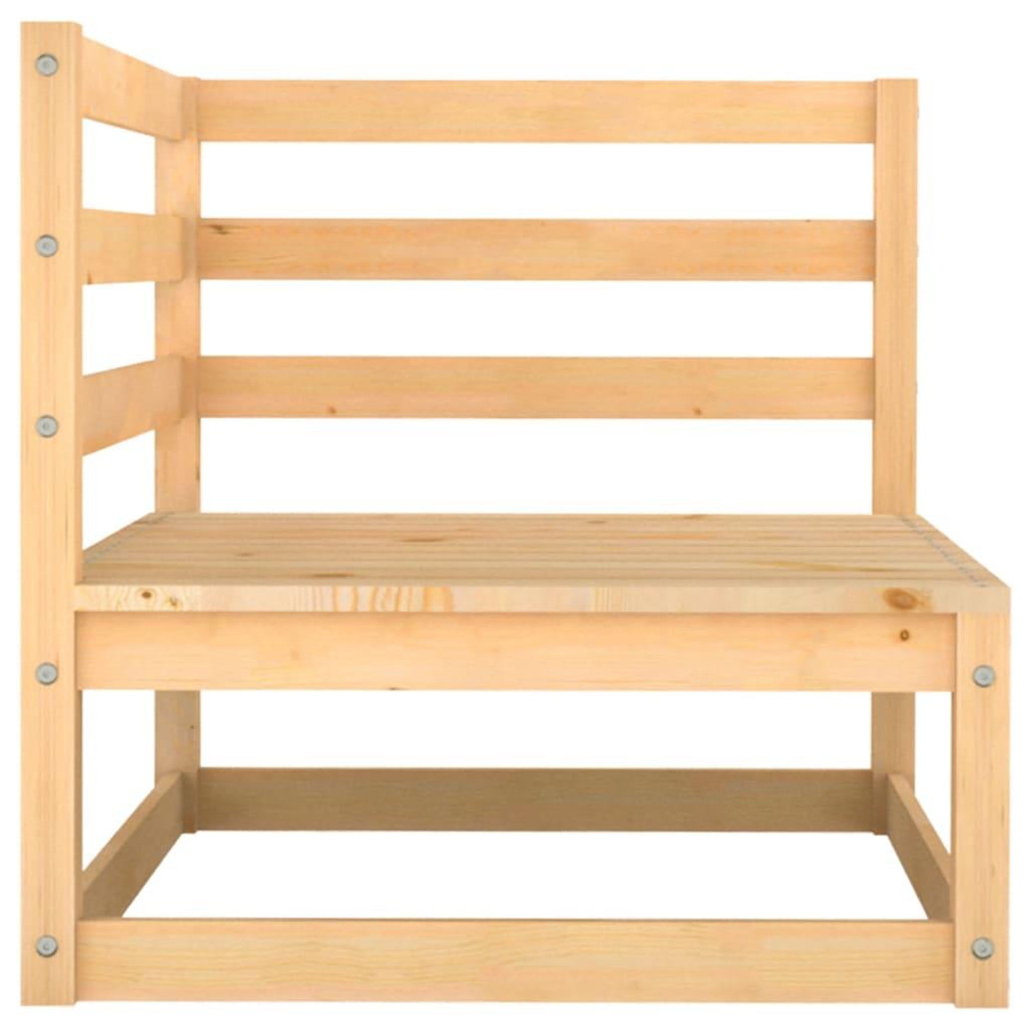 Voir la diapositive 3 : VIDAXL Canape 2 places de jardin avec coussins bois de pin massif