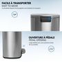 Voir la diapositive 3 : Kitchen move Poubelle de cuisine à pédale ADMIRAL Argent Acier inoxydable 50 L