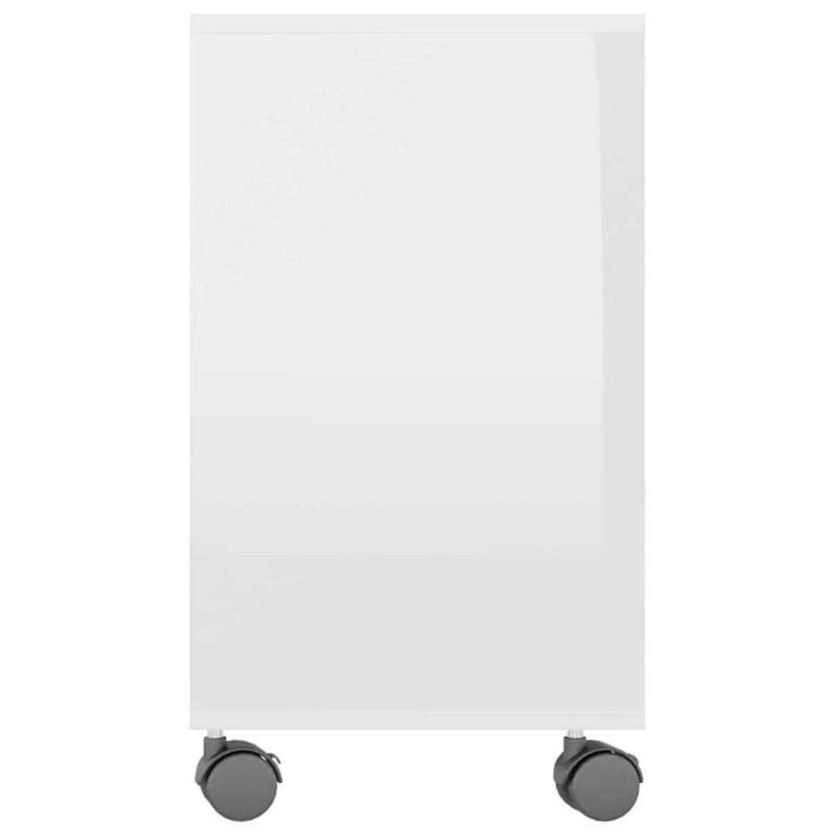 VIDAXL Table d appoint Blanc brillant 70x35x55 cm Bois d ingénierie