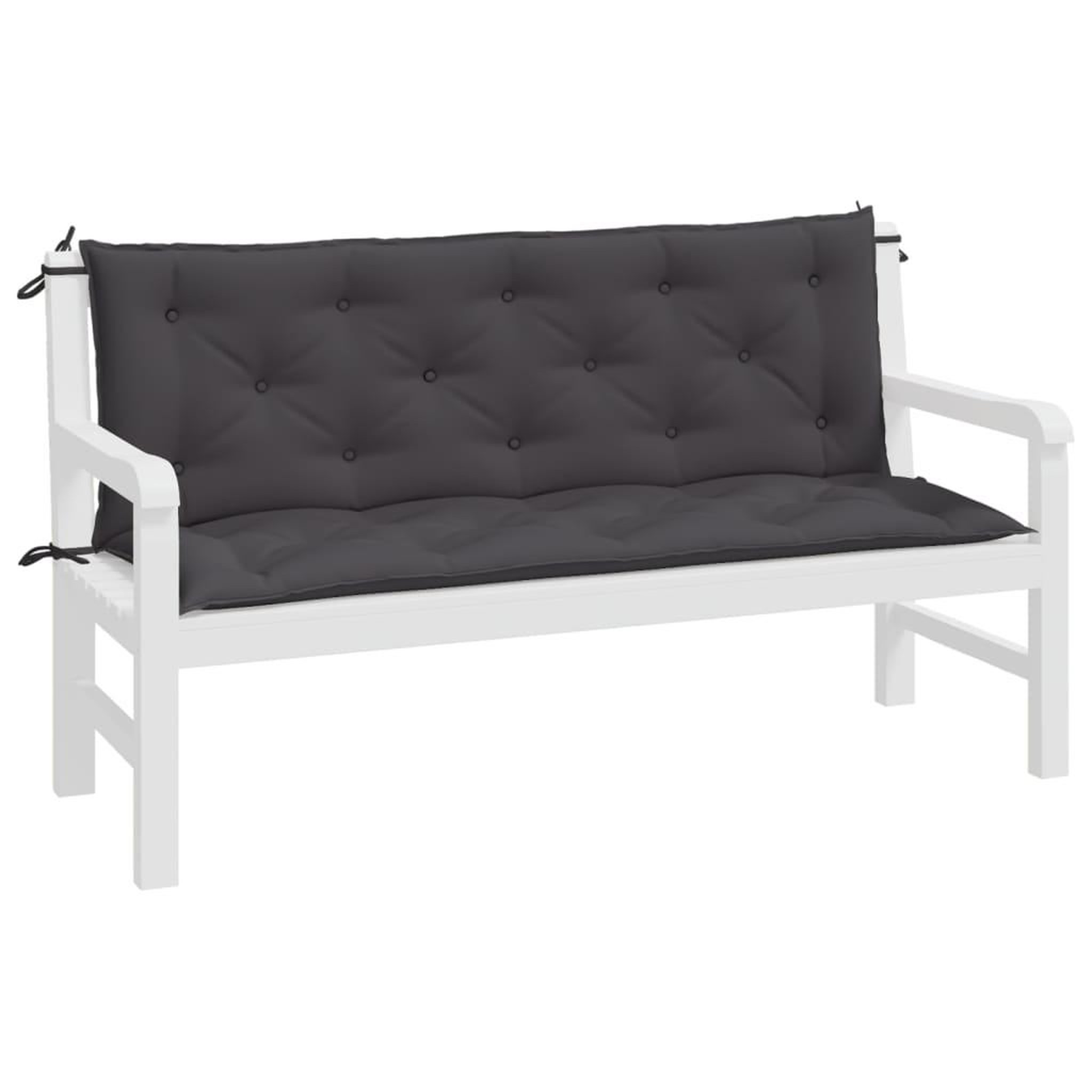 Voir la diapositive 4 : VIDAXL Coussins de banc de jardin lot de 2 anthracite tissu Oxford