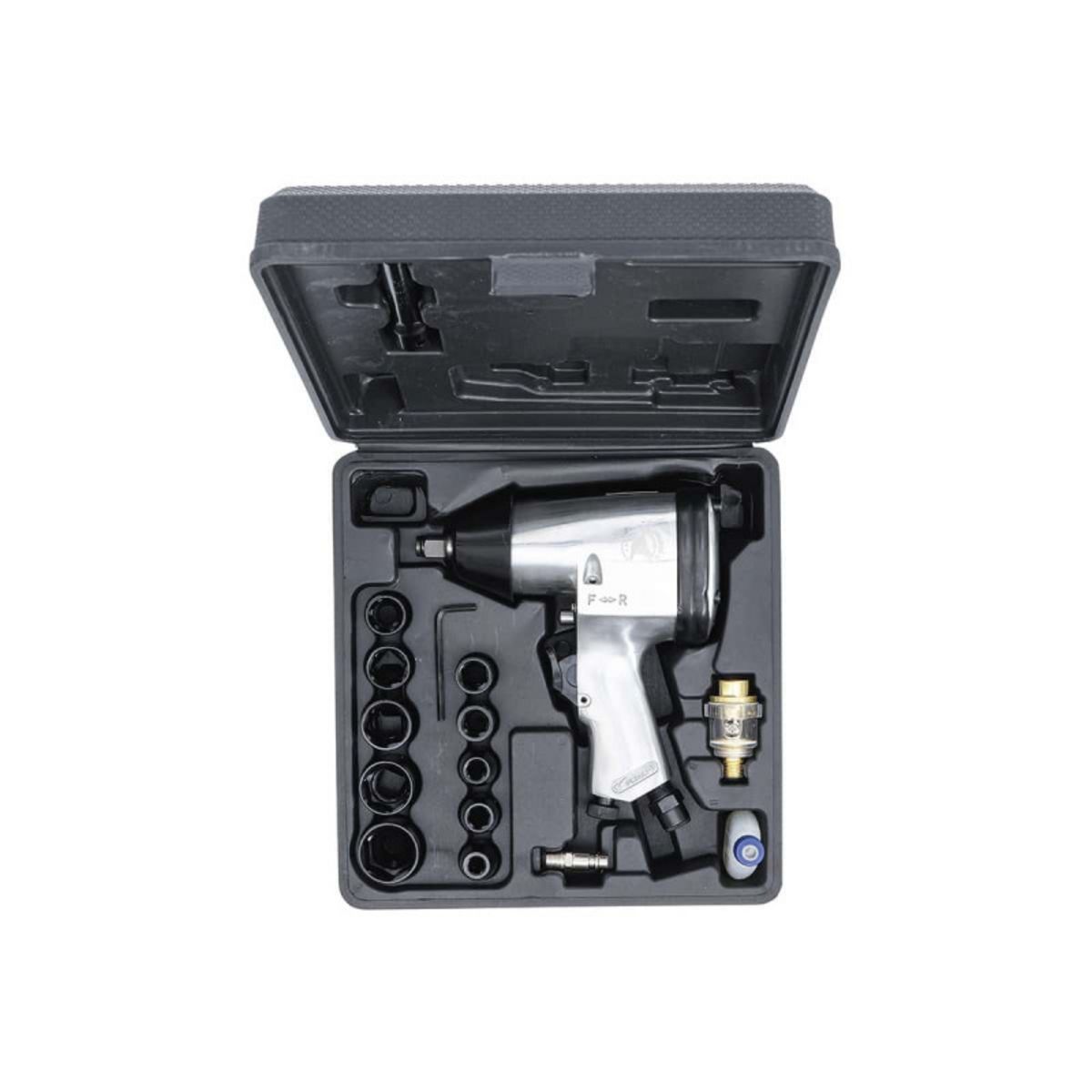  Clé à choc avec jeu d'outils BGS - 7000 tr/min - 16 pcs - 3211