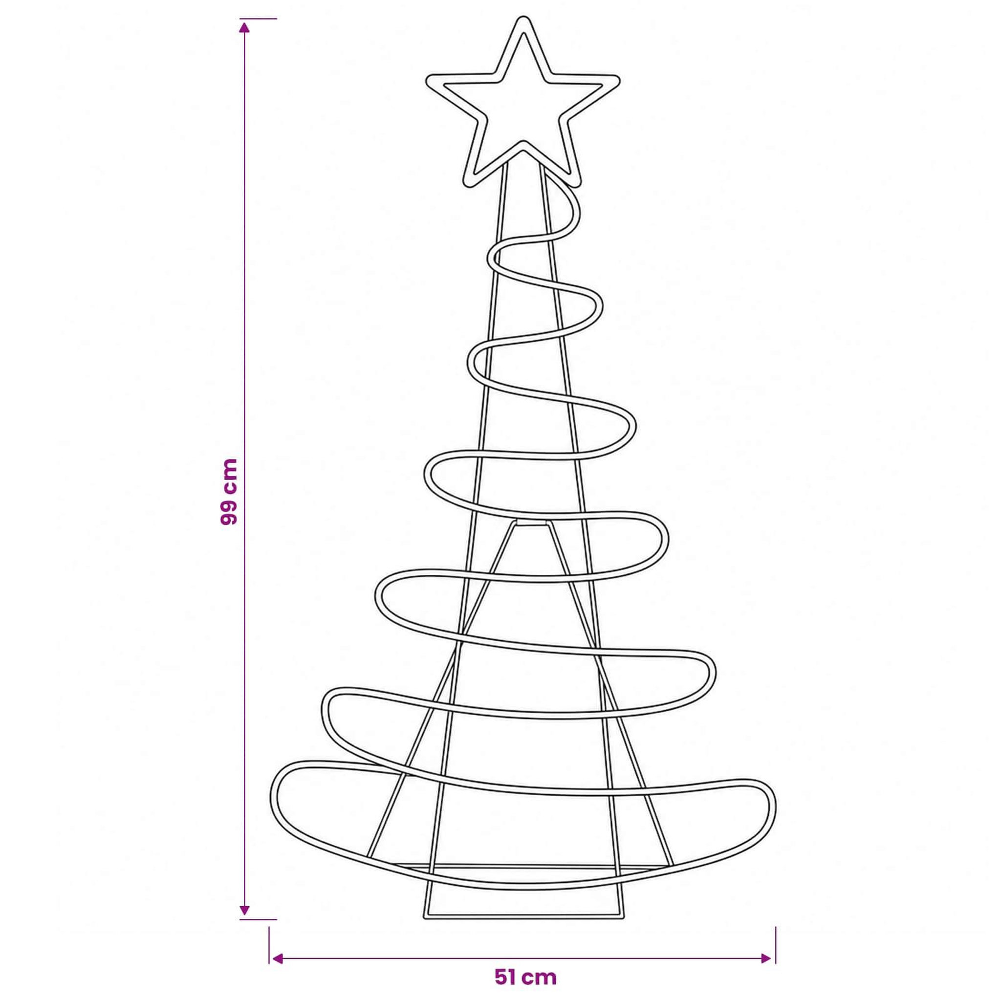 Voir la diapositive 3 : VIDAXL Sapin de Noël LED LOVIISA 100 LED Bleu 51 x 99 cm