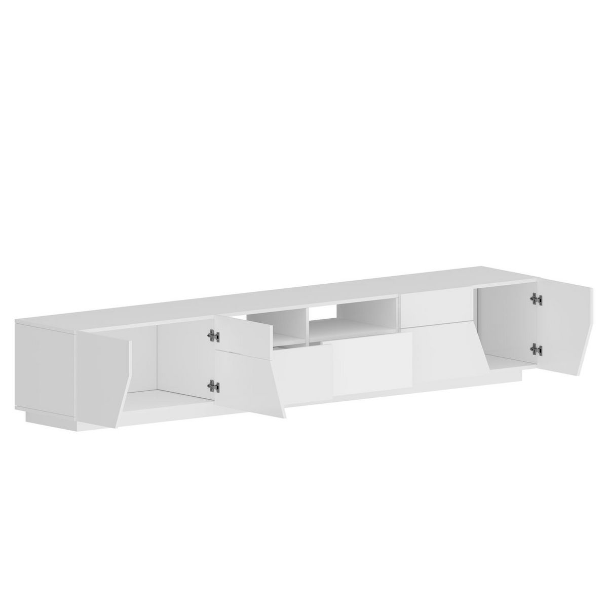 Meuble TV moderne 4 portes 2 tiroirs L200cm SORRENTE