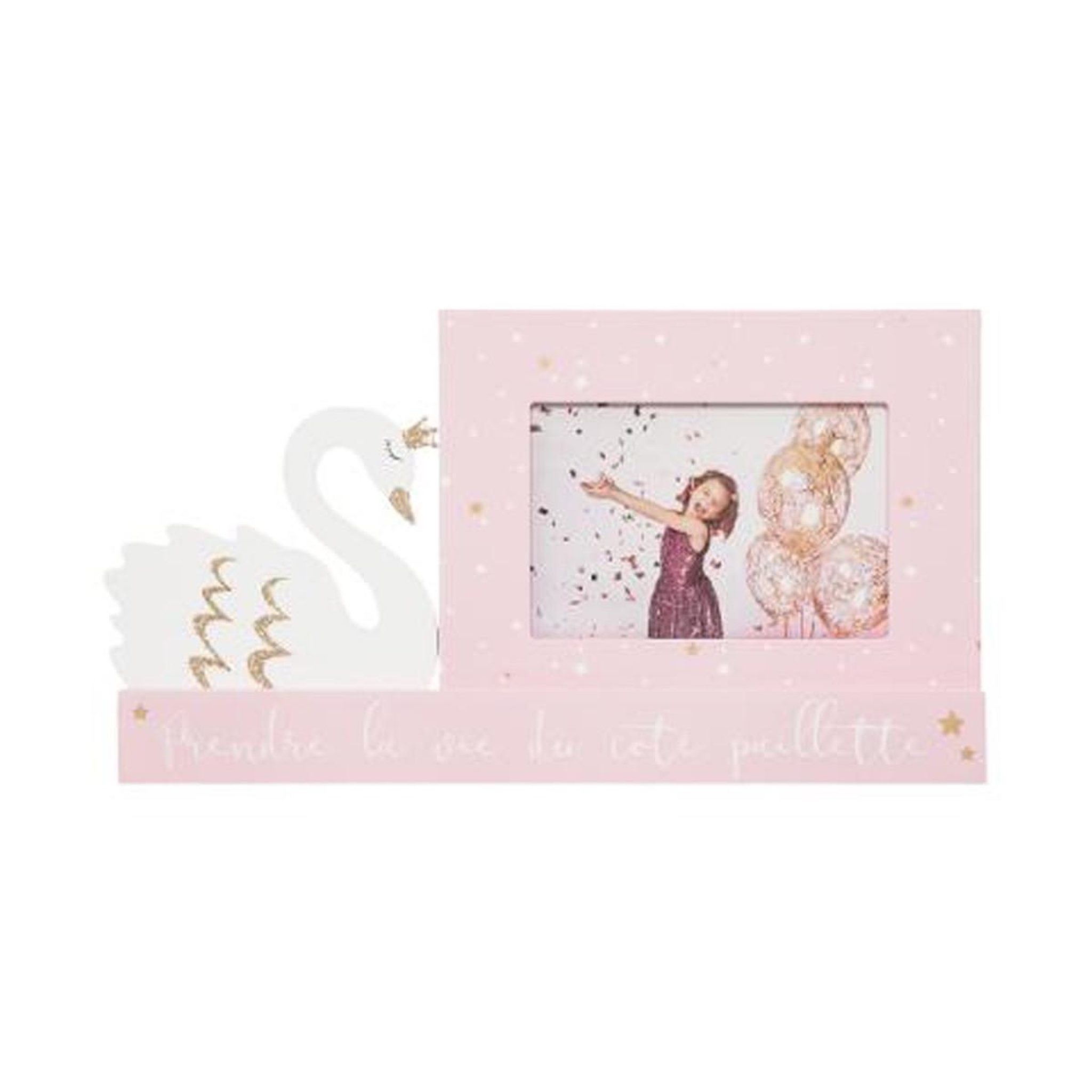 Voir la diapositive 1 : Atmosphera Kids Cadre photo enfant  cygne  10x15cm rose