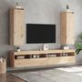 Voir la diapositive 3 : VIDAXL Armoires murales 2 pcs 30x30x100 cm Bois de pin massif