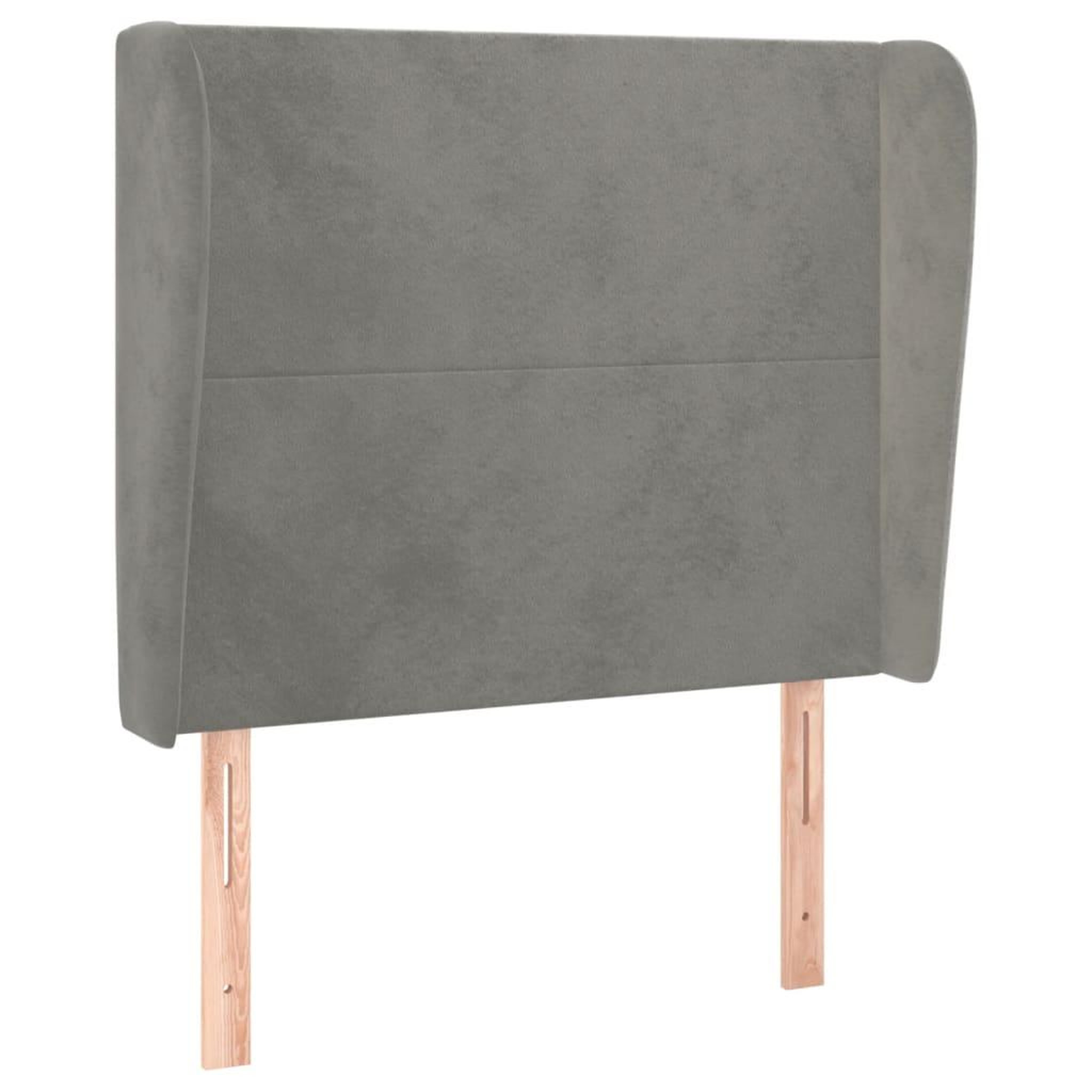 Voir la diapositive 2 : VIDAXL Tete de lit avec oreilles Gris clair 83x23x118/128 cm Velours