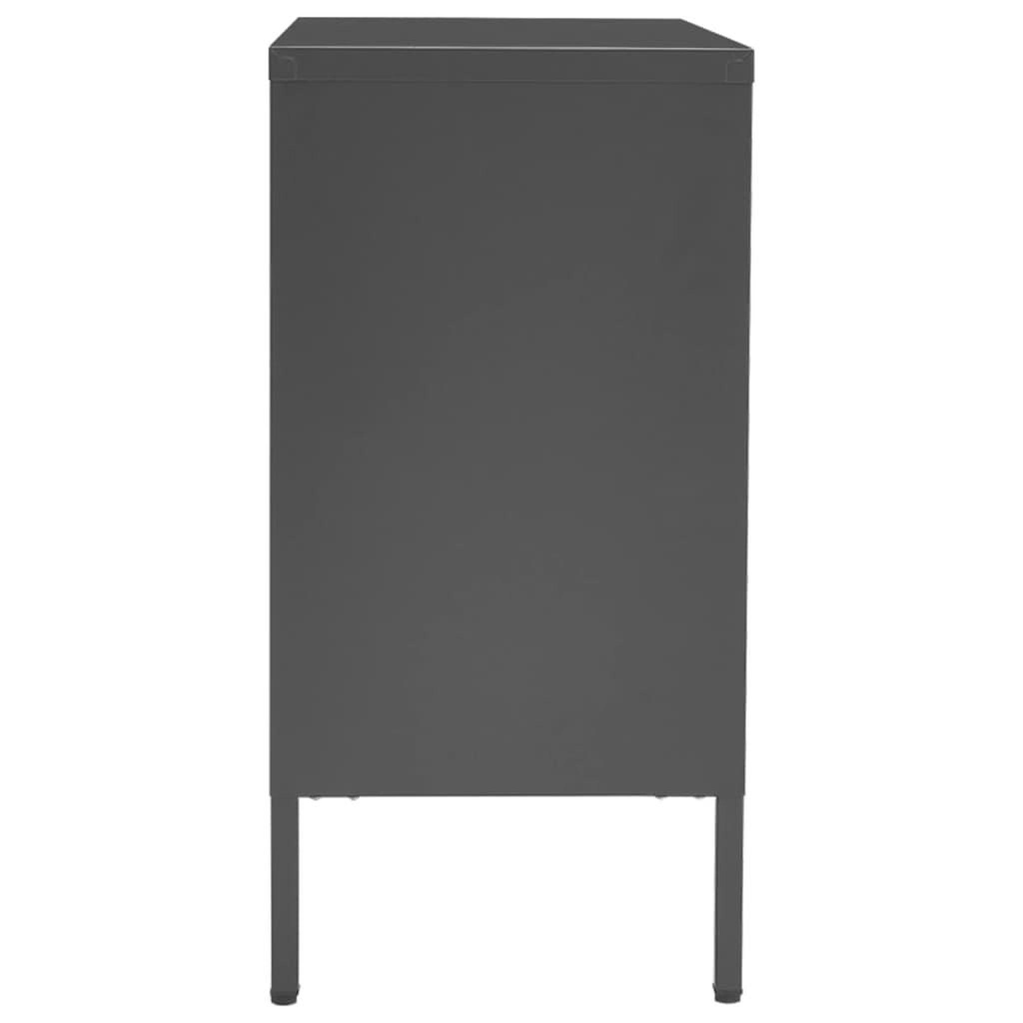 Voir la diapositive 4 : VIDAXL Buffet Anthracite 75x35x70 cm Acier et verre trempe