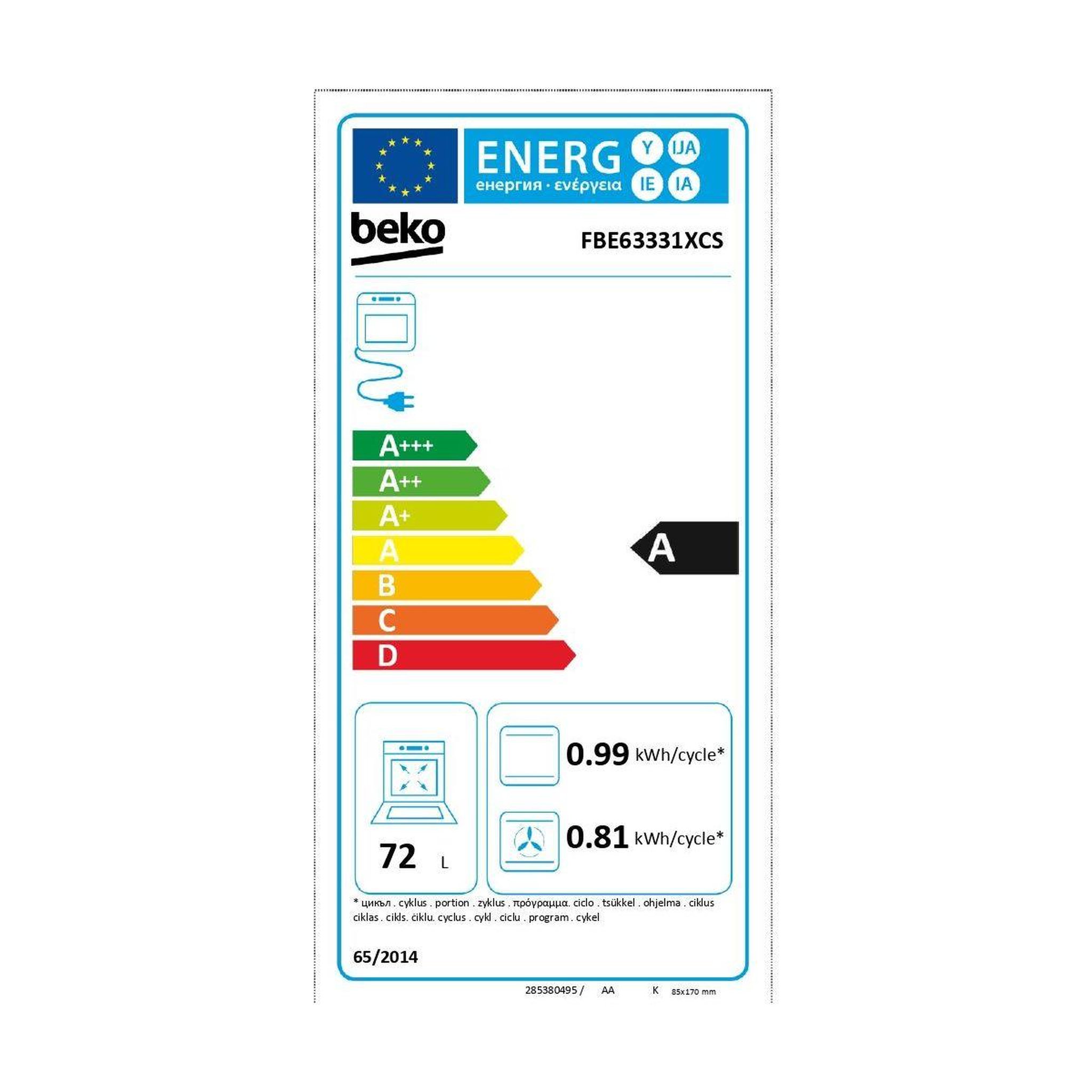 Voir la diapositive 6 : Beko Cuisinière mixte fbe63331xcs