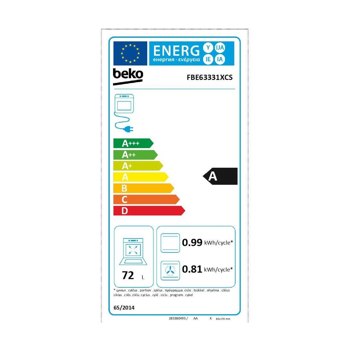 Beko Cuisinière mixte FBE63331XCS