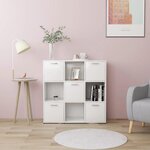 VIDAXL Bibliotheque Blanc 90x30x90 cm Bois d'ingenierie