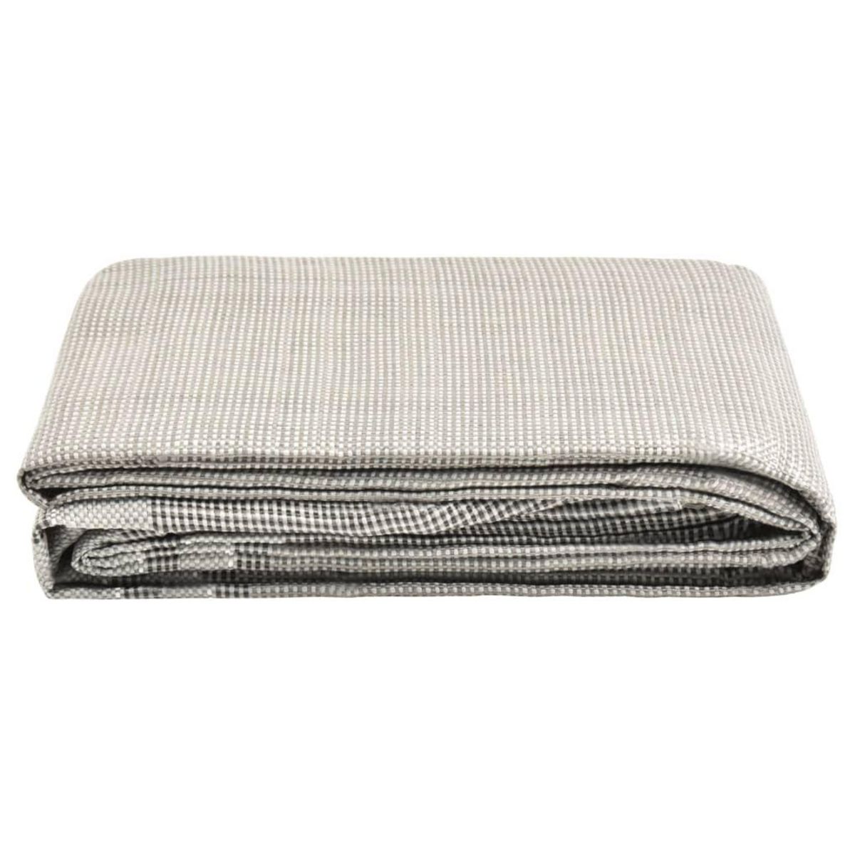 VIDAXL Tapis de tente 650x300 cm Gris fonce
