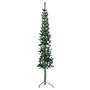 Voir la diapositive 3 : VIDAXL Demi sapin de Noël artificiel mince avec support Vert 150 cm