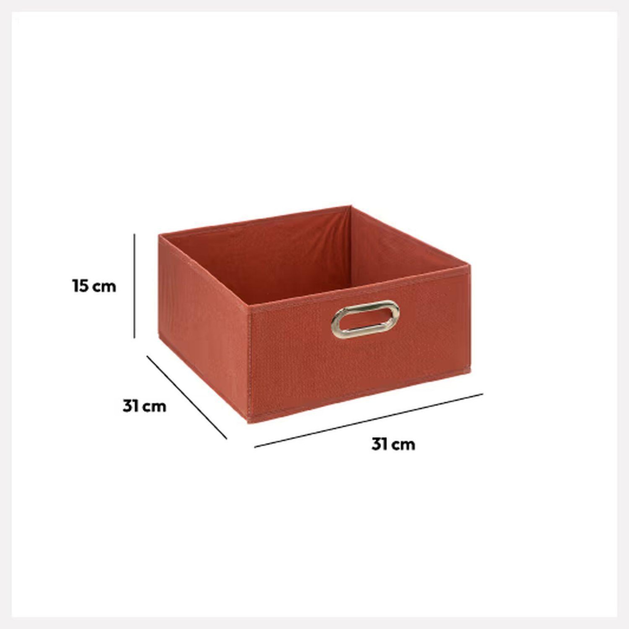 Voir la diapositive 3 : TOILINUX Lot de 2 boîtes de rangement carrées en tissu MIX' N MODUL