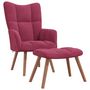 Voir la diapositive 2 : VIDAXL Chaise de relaxation avec repose-pied Rouge bordeaux Velours