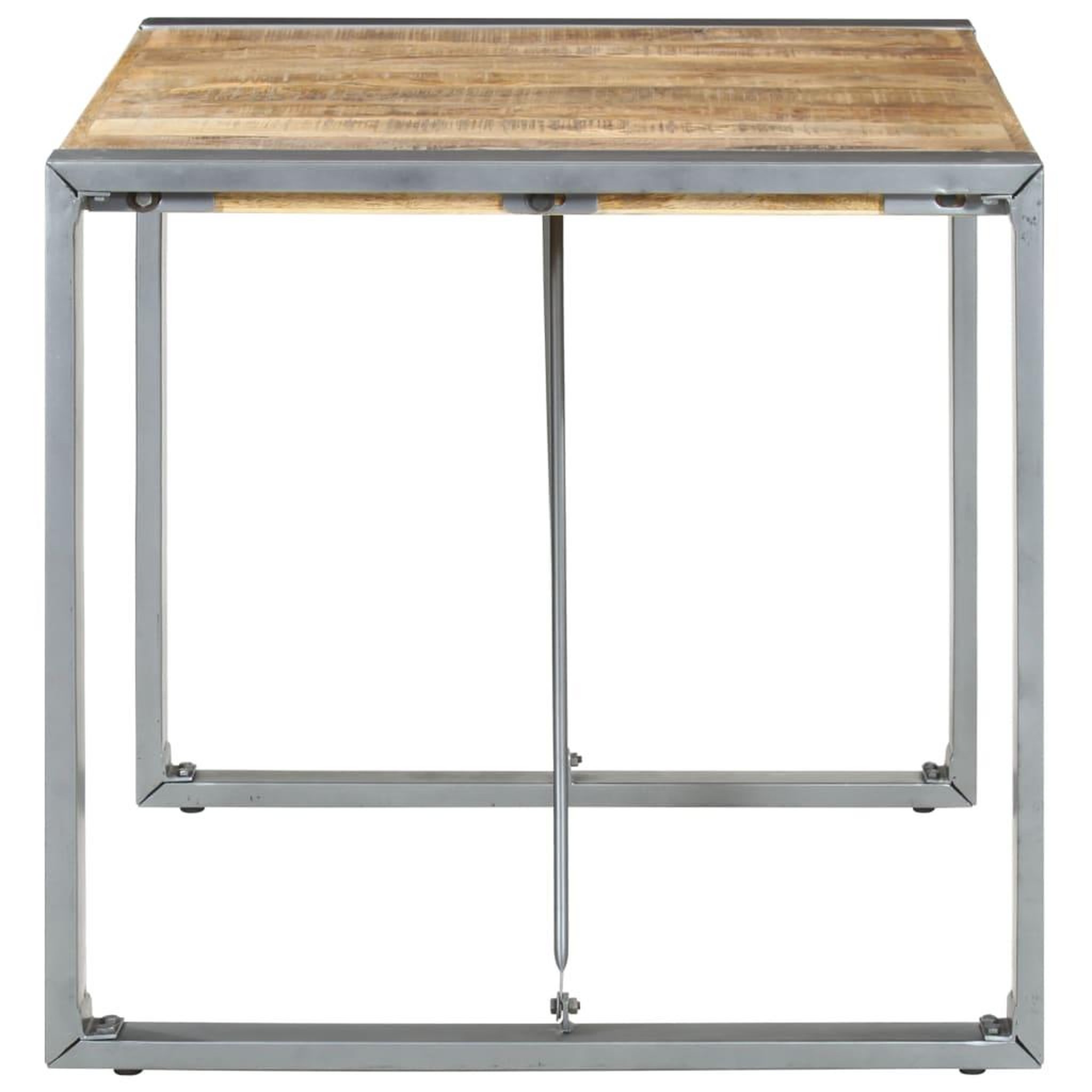 Voir la diapositive 3 : VIDAXL Table a manger 80x80x75 cm bois de manguier brut