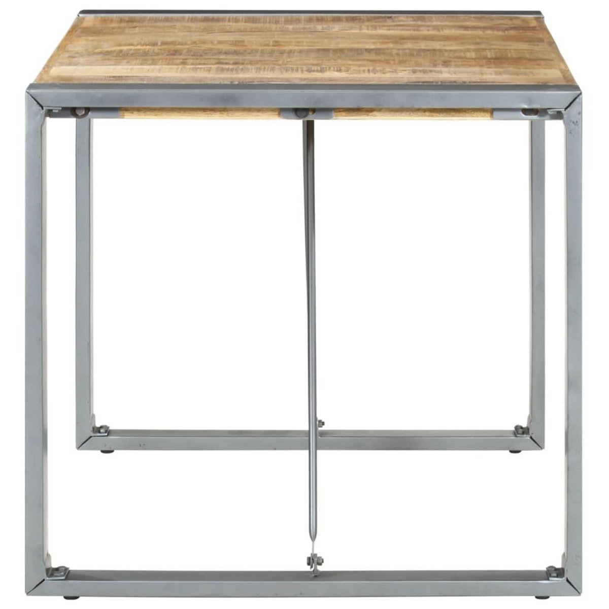 VIDAXL Table a manger 80x80x75 cm bois de manguier brut