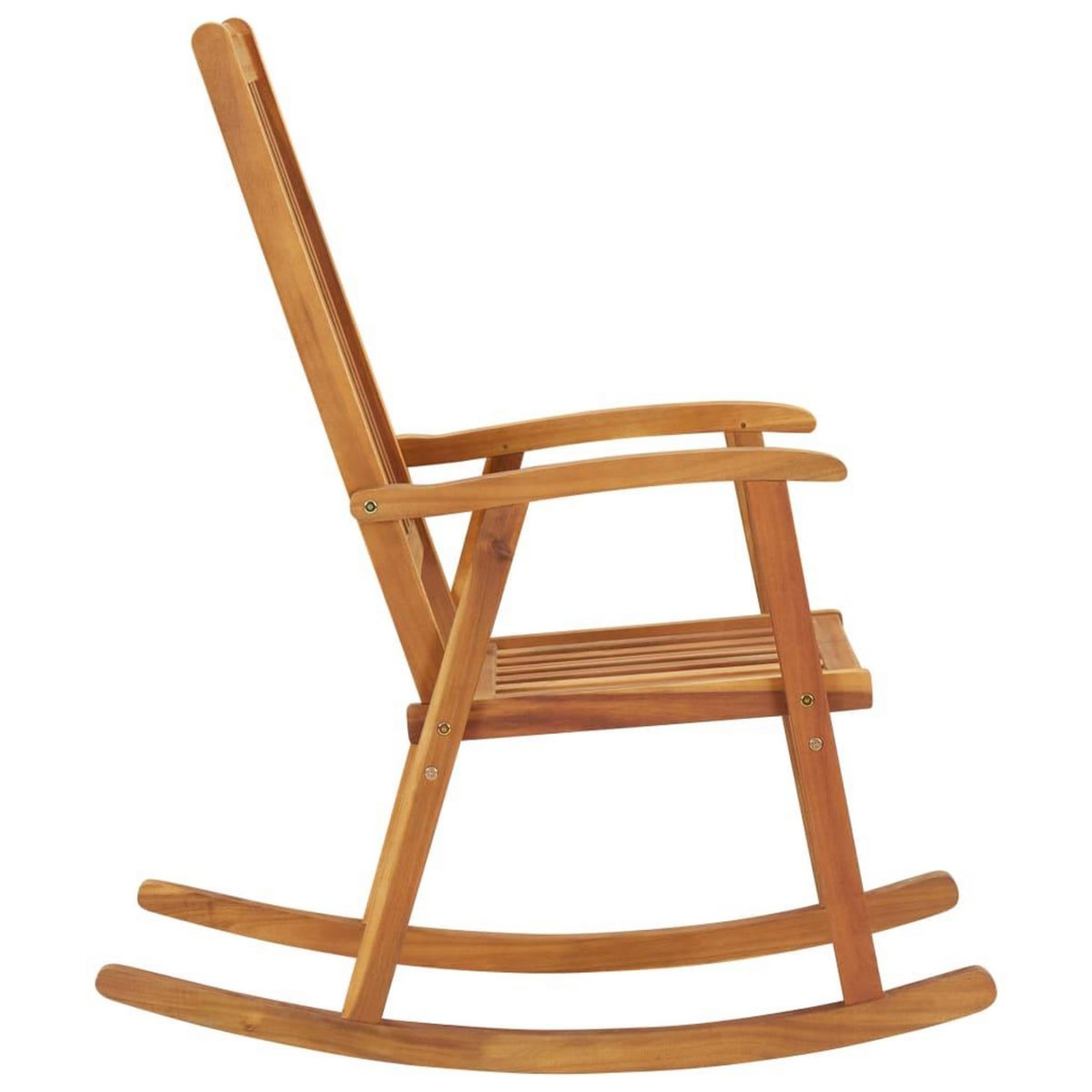 VIDAXL Chaise a bascule avec coussins Bois d'acacia massif