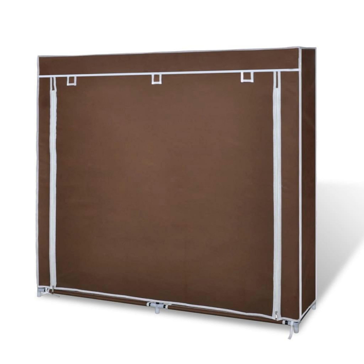 VIDAXL Armoire a chaussures avec housse 115 x 28 x 110 cm Tissu Marron