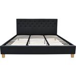 Habitat et Jardin Lit  Emmy  - 180 x 200 cm - Gris foncé