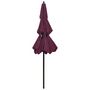 Voir la diapositive 4 : VIDAXL Parasol de jardin a 3 niveaux mat en aluminium rouge bordeaux