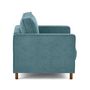Voir la diapositive 4 : LISA DESIGN Jake - fauteuil en tissu velours relief - pieds en bois foncé