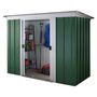 Voir la diapositive 3 : Yardmaster Abri de jardin métal - Toit plat - 2,8m² - TORE