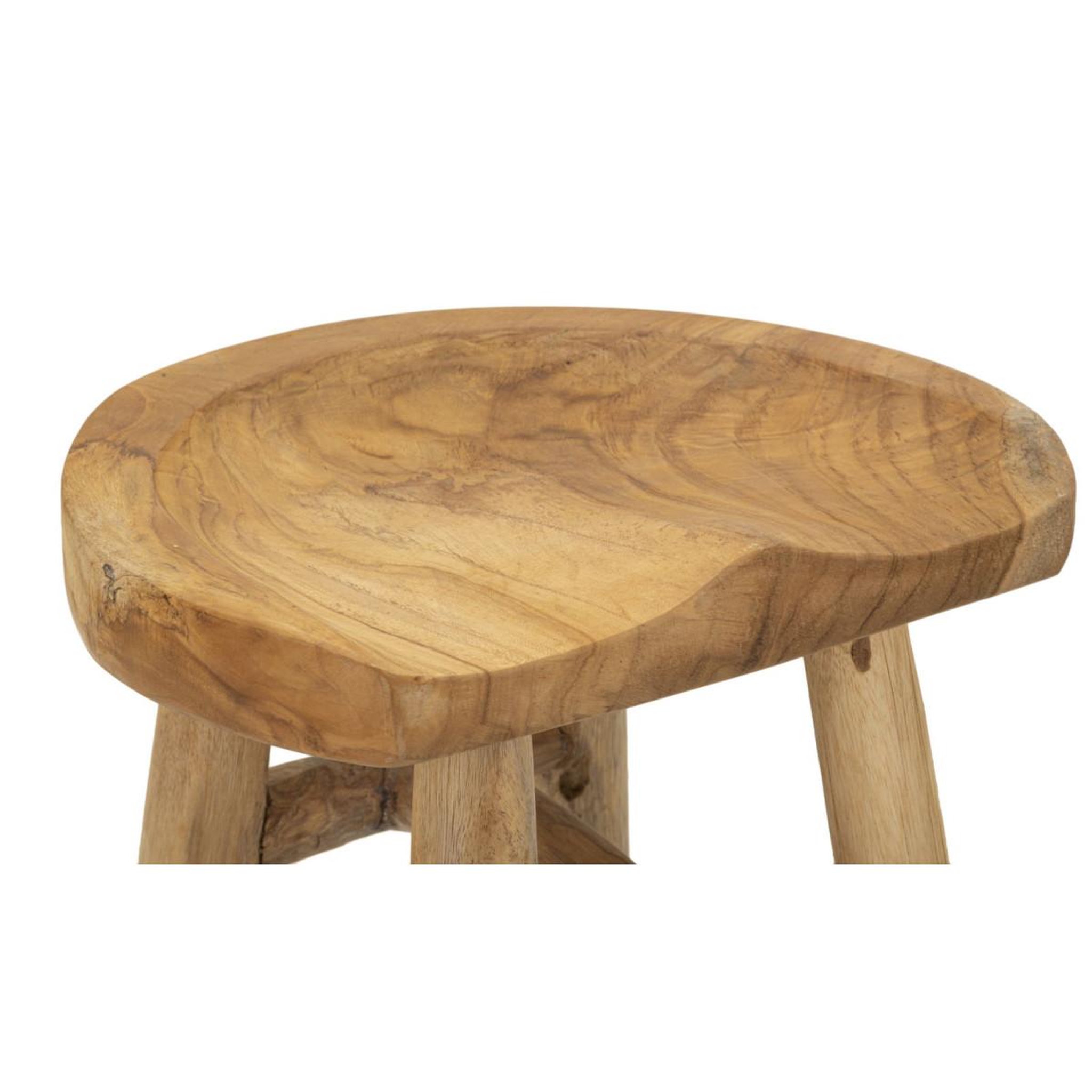 Voir la diapositive 4 : Paris Prix Tabouret en bois  selle  42cm naturel