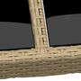 Voir la diapositive 4 : VIDAXL Table de jardin avec dessus en verre beige resine tressee