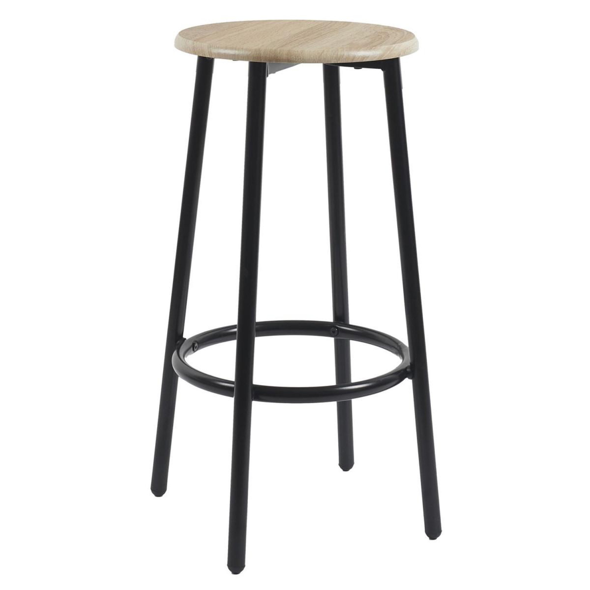 Voir la diapositive 3 : The Home Deco Factory Ensemble table de bar & 2 tabourets  loka  86cm noir