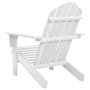 Voir la diapositive 3 : VIDAXL Chaise de jardin bois blanc