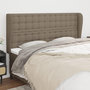 Voir la diapositive 1 : VIDAXL Tete de lit avec oreilles Taupe 203x23x118/128 cm Tissu