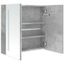 Voir la diapositive 5 : VIDAXL Armoire de salle de bain à miroir LED Gris béton 62x14x60 cm