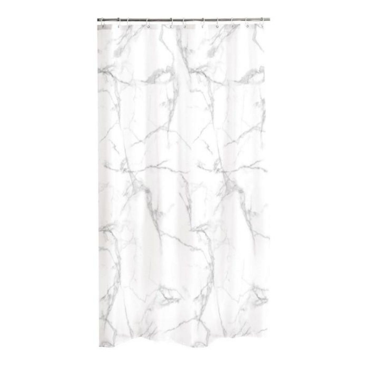 Paris Prix Rideau de Douche Imprimé  Effet Marbre  180x200cm Blanc