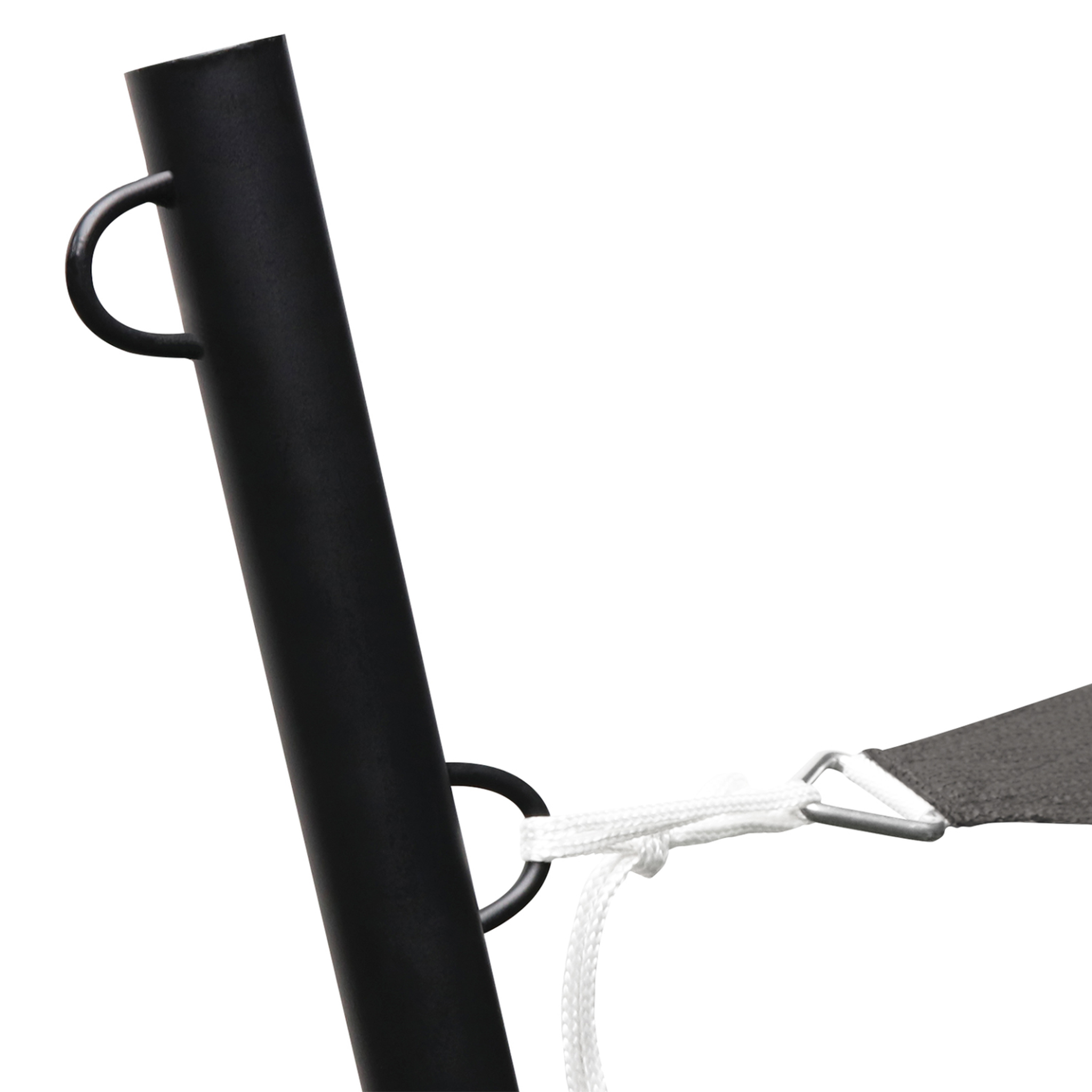Voir la diapositive 4 : ID MARKET Mât de fixation pour voile d'ombrage h. 220 cm poteau et base acier