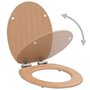 Voir la diapositive 3 : VIDAXL lot de 2 Sieges WC MDF couvercle a fermeture en douceur Bambou