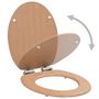 Voir la diapositive 3 : VIDAXL lot de 2 Sieges WC MDF couvercle a fermeture en douceur Bambou