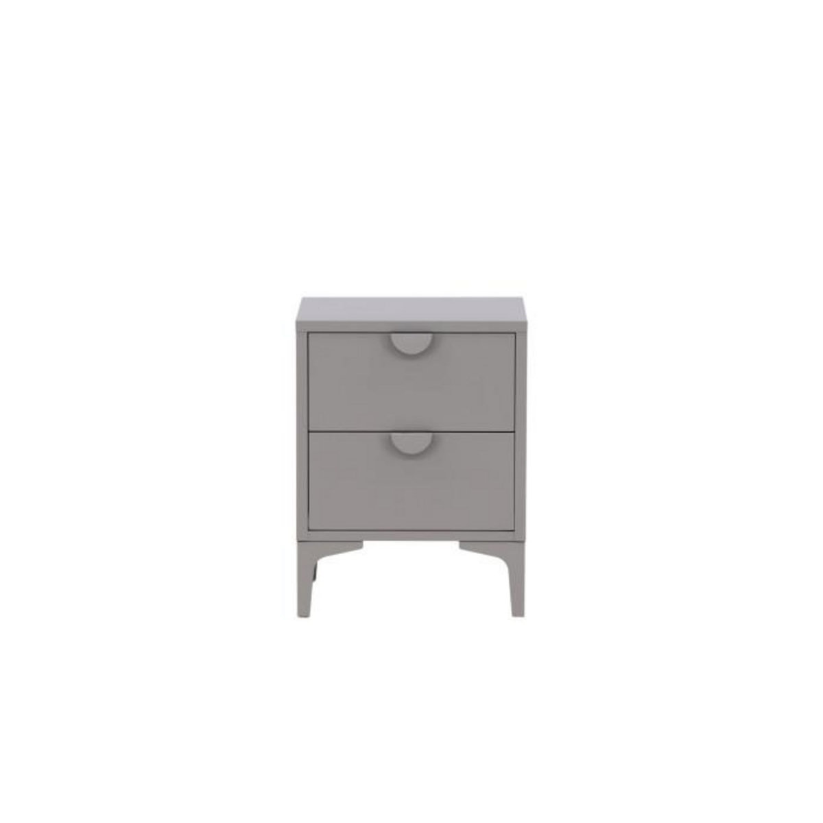 Paris Prix Table de Chevet 2 Tiroirs  Piring  59cm Gris Clair