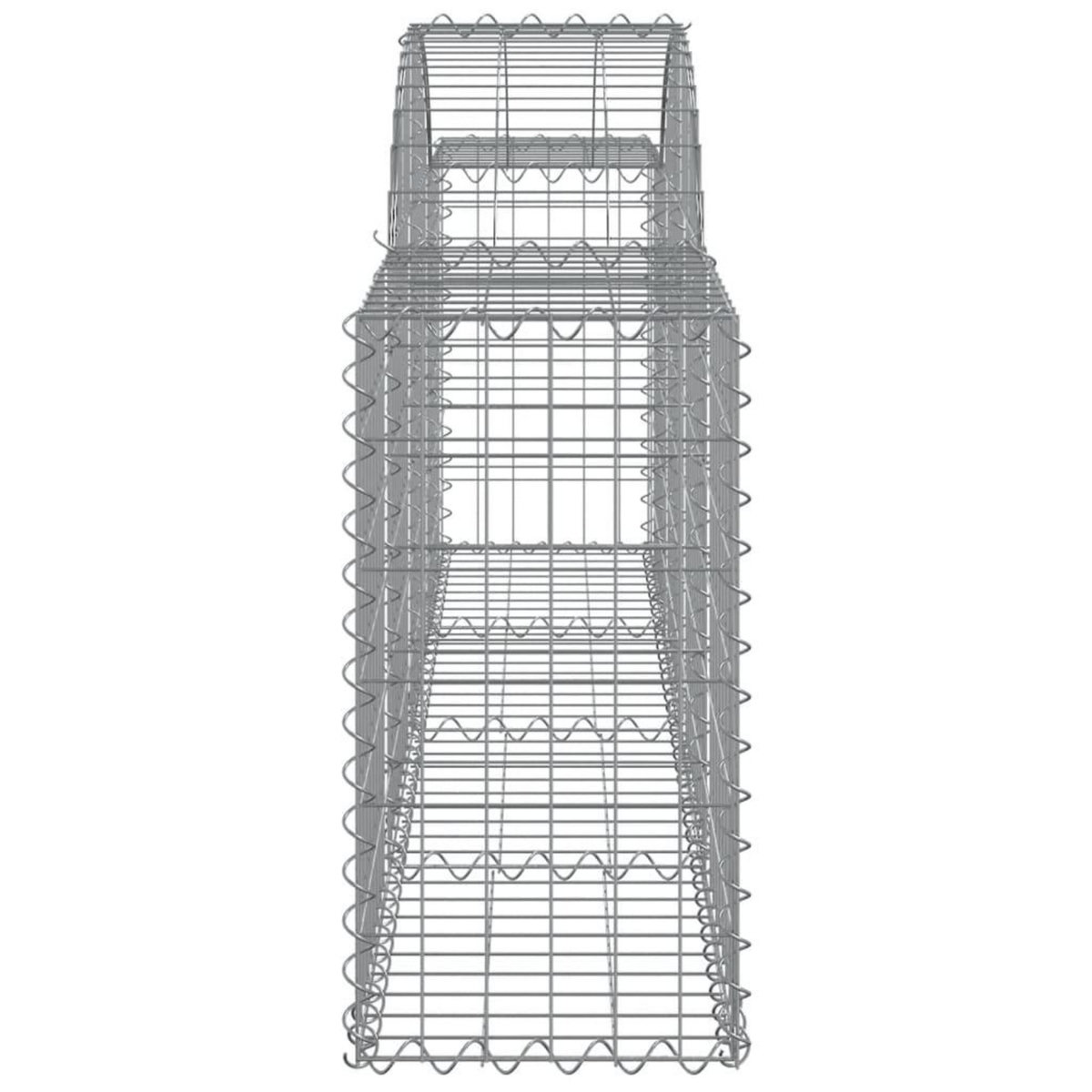 VIDAXL Paniers a gabions arques 11 pcs 200x30x60/80 cm Fer galvanise