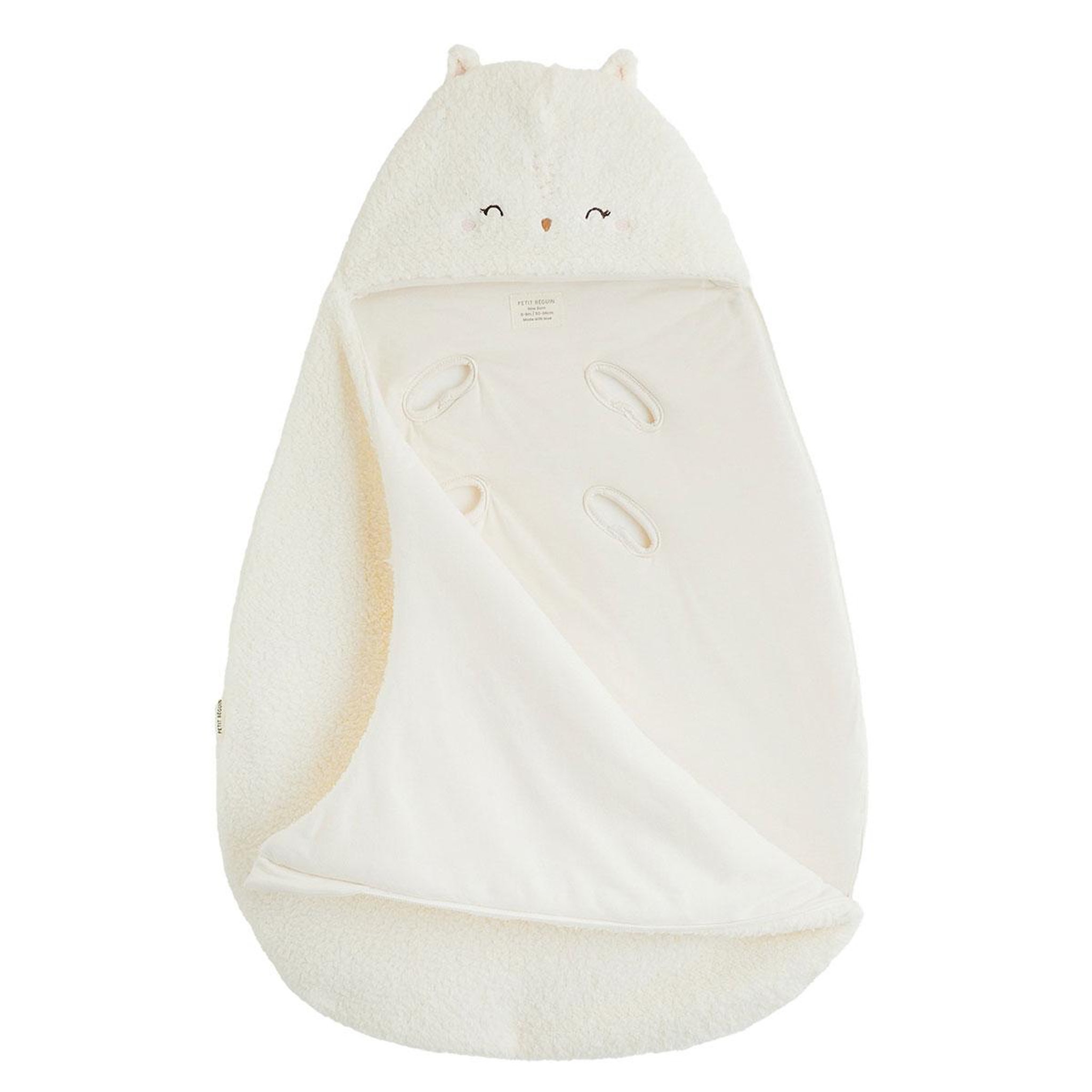 Voir la diapositive 2 : PETIT BEGUIN Nid d'ange en sherpa Miette