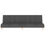 Voir la diapositive 4 : VIDAXL Canape-lit a 2 places gris fonce tissu