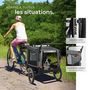 Voir la diapositive 4 : tectake Remorque vélo pour chien multifonction 3-en-1 gris