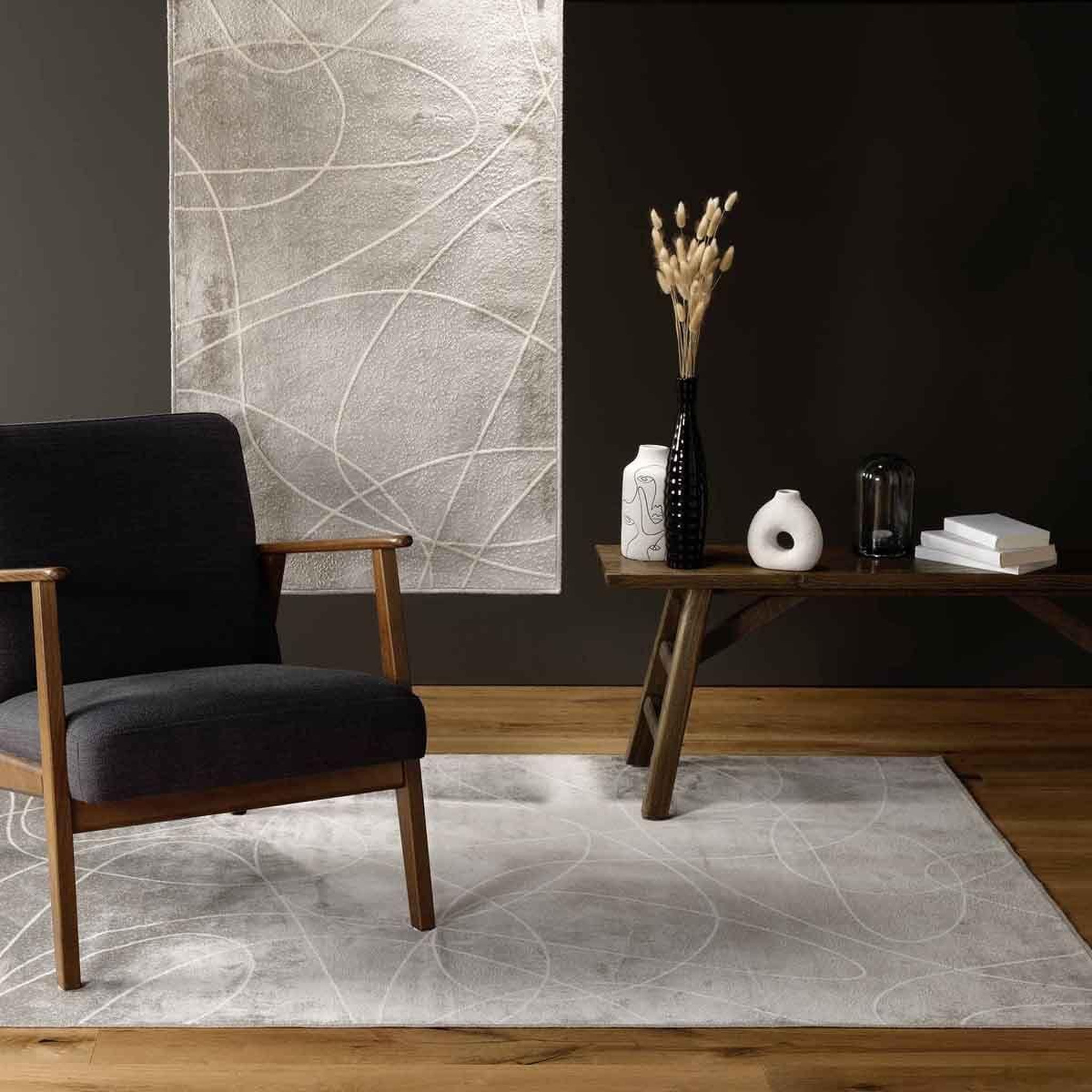 Voir la diapositive 3 : Douceur d'Intérieur Tapis déco tissé  holi  68x110cm naturel