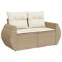 Voir la diapositive 4 : VIDAXL Salon de jardin avec coussins 4 pcs beige resine tressee