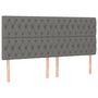 Voir la diapositive 2 : VIDAXL Tetes de lit 4 pcs Gris fonce 90x7x78/88 cm Tissu