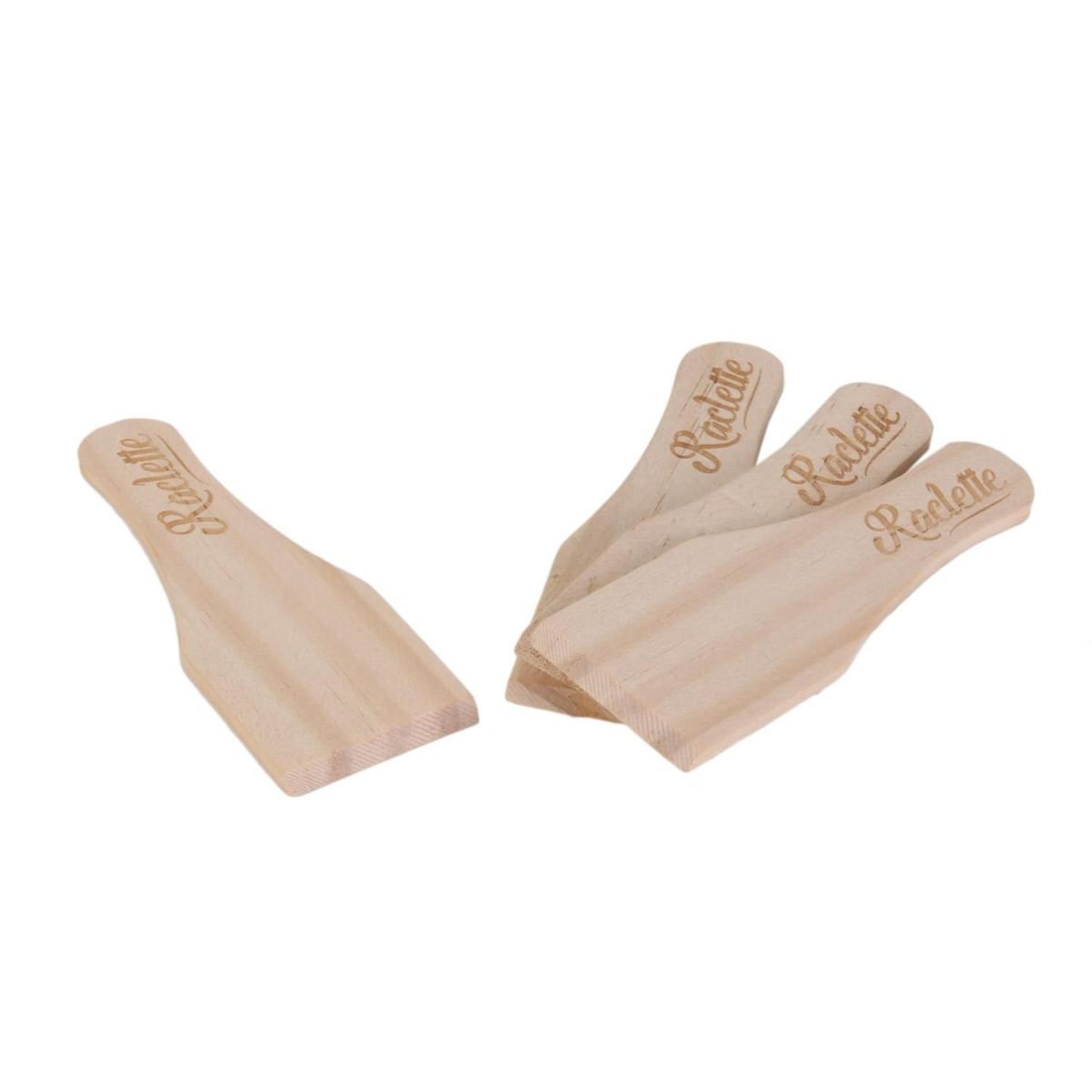 COOK CONCEPT Lot de 4 Spatules à Raclette  Fromage  11cm Naturel