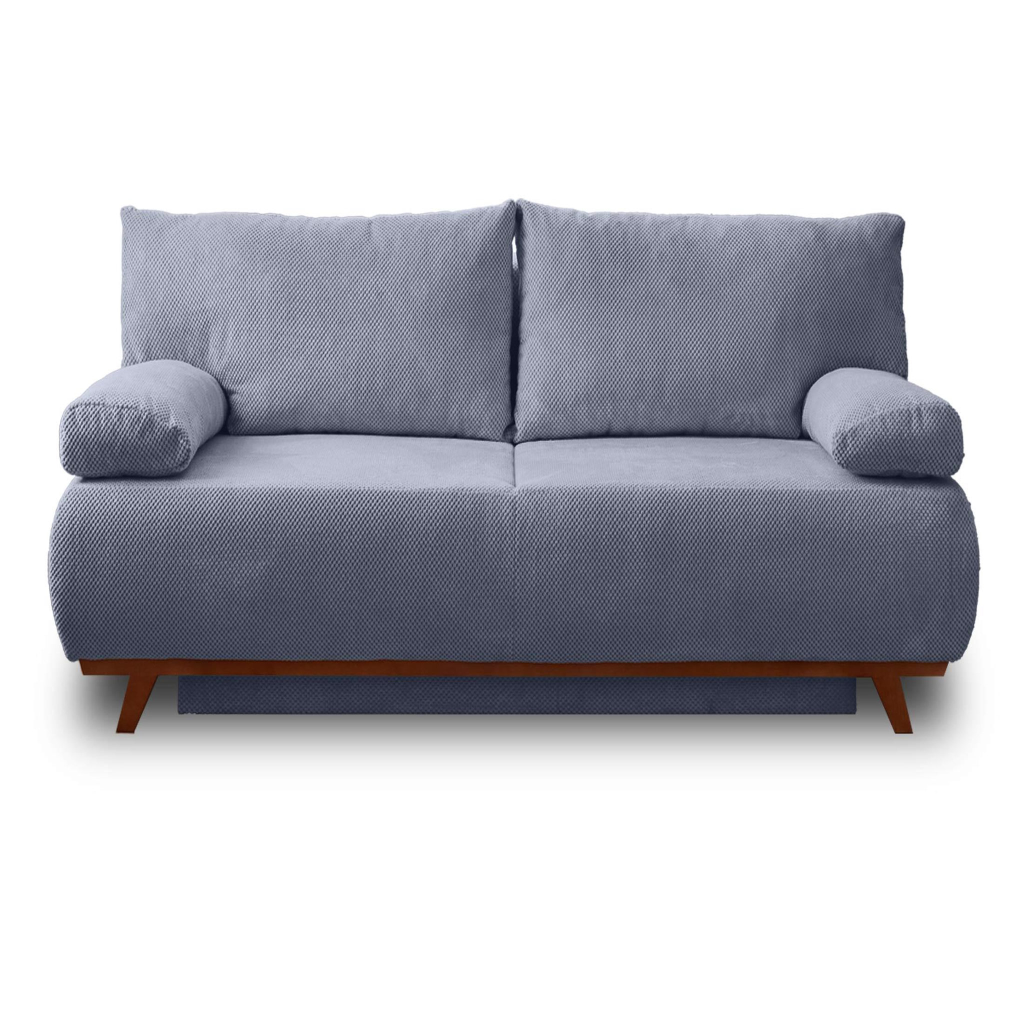 Voir la diapositive 1 : BEST MOBILIER Cristal - canapé 3 places - convertible avec coffre - en velours texturé