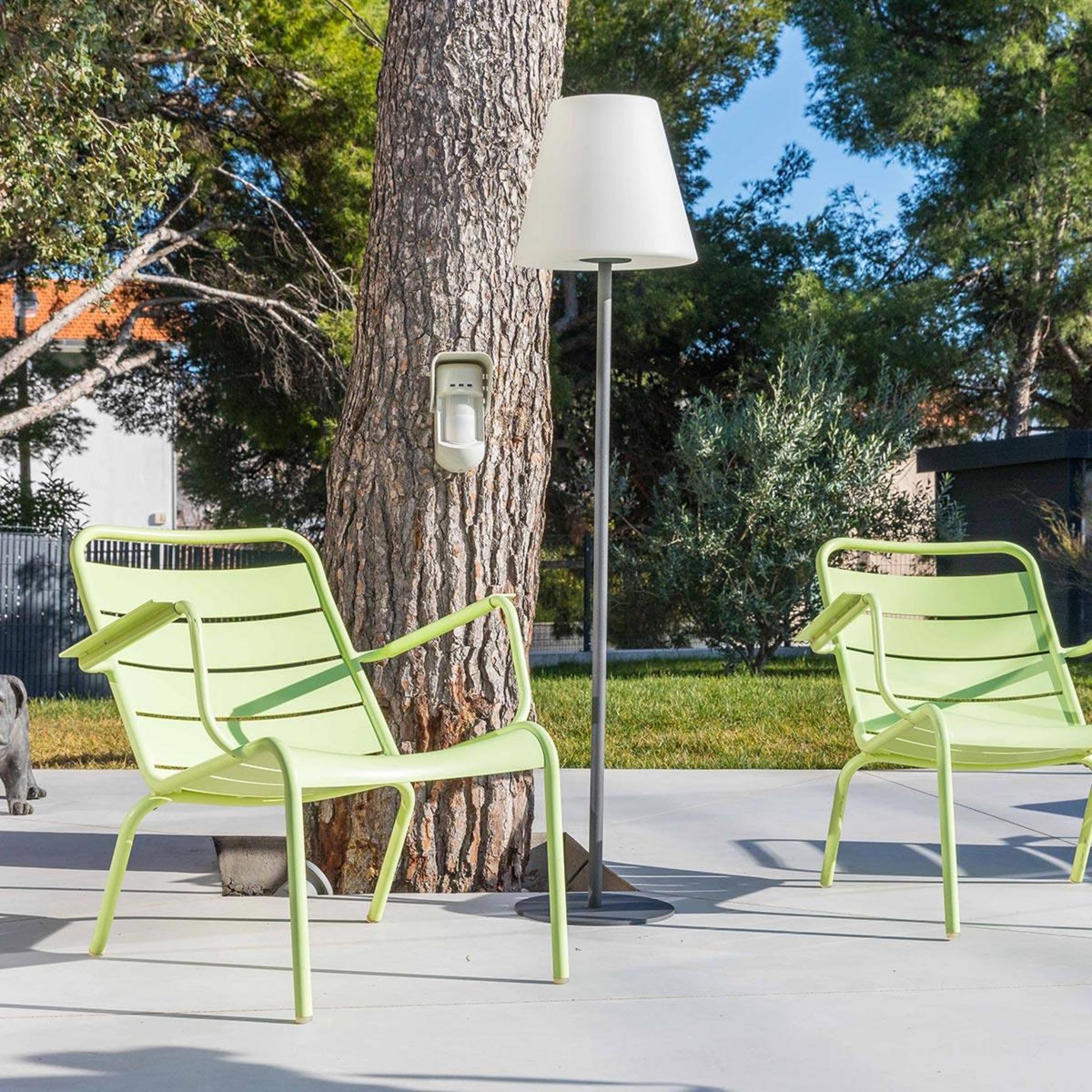 Lumisky Lampadaire ext filaire STANDY Blanc Polyéthylène H150CM