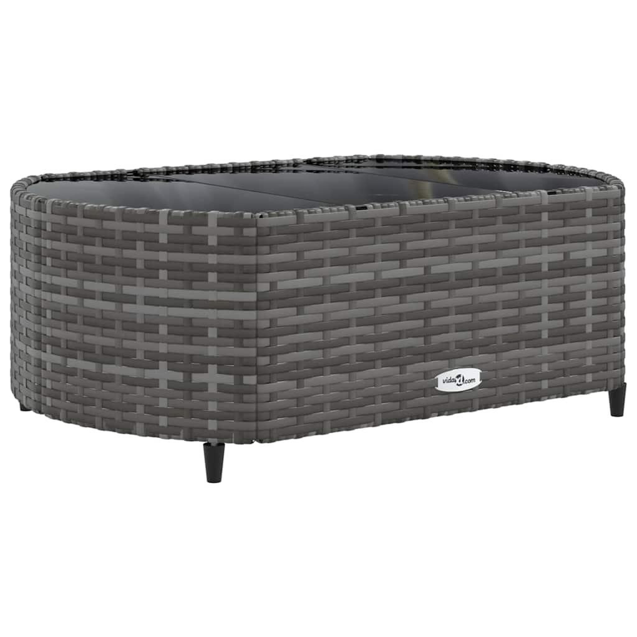 Voir la diapositive 5 : VIDAXL Salon de jardin 4 pcs avec coussins gris resine tressee