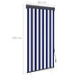 Voir la diapositive 6 : VIDAXL Store roulant d'exterieur 80x250 cm Bleu et blanc