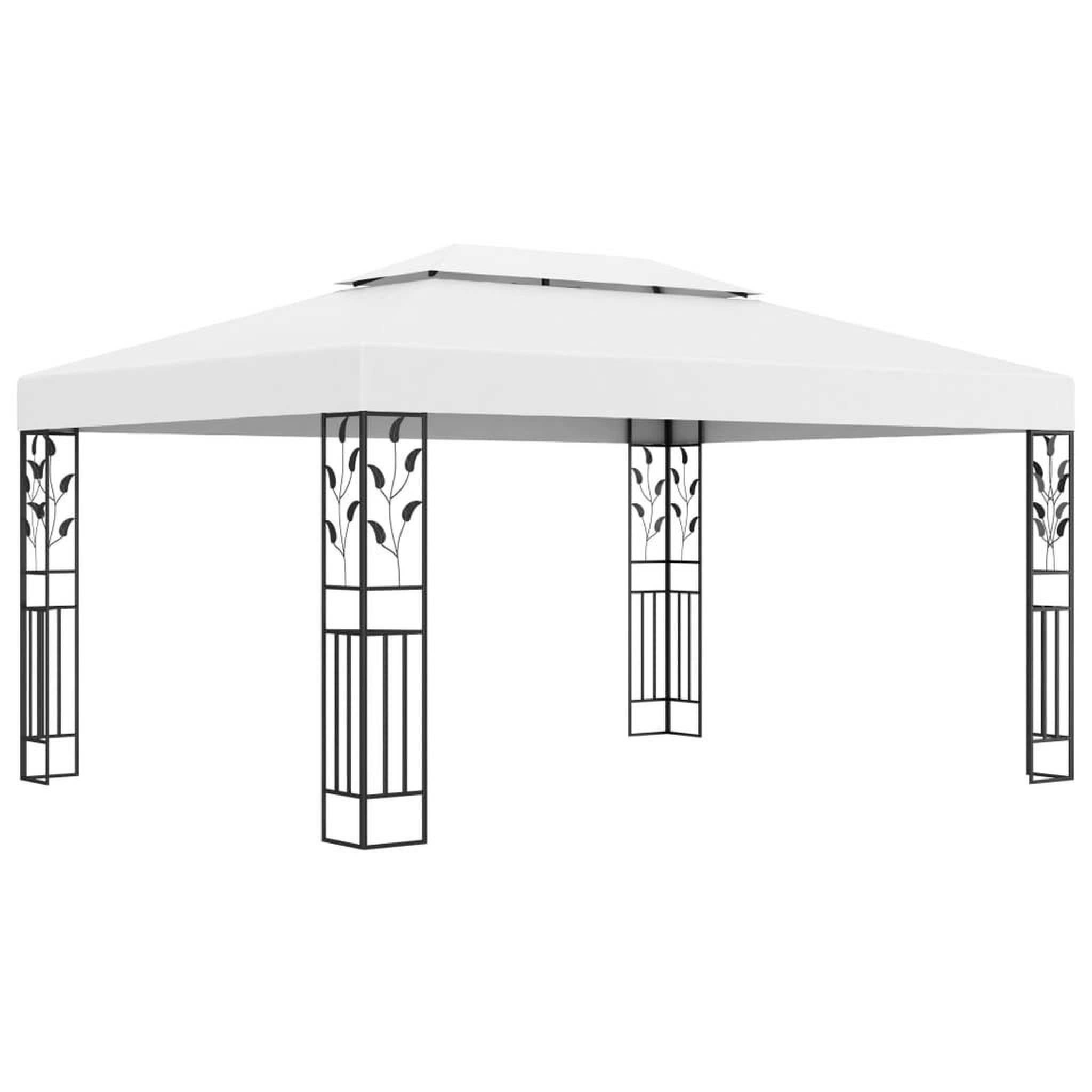 Voir la diapositive 1 : VIDAXL Tonnelle avec double toit 3x4 m Blanc